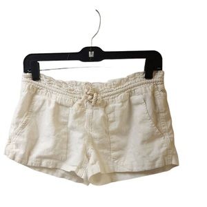 Roxy Oceanside Elasticized Shorts Flax-Linen BlendOff White Stone